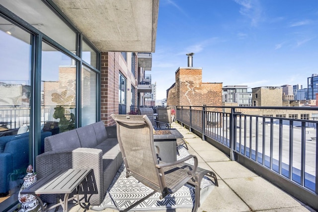 balcony with an outdoor hangout area