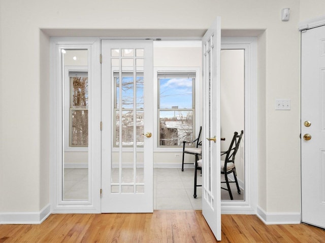 entryway featuring light hardwood / wood-style flooring