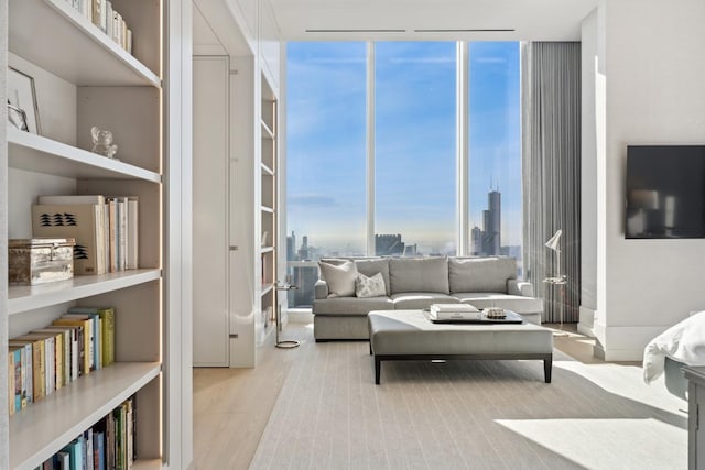 14 W Superior St Unit 6900, Chicago, IL 60654 - sitting room featuring wood-type flooring and built in features