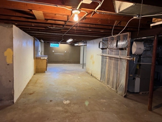 view of basement