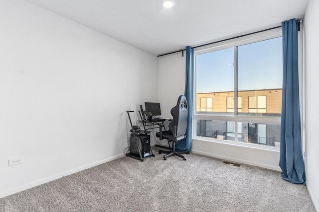 1276 Lakepointe Dr, Schaumburg, IL 60173 - office area with carpet floors and baseboards