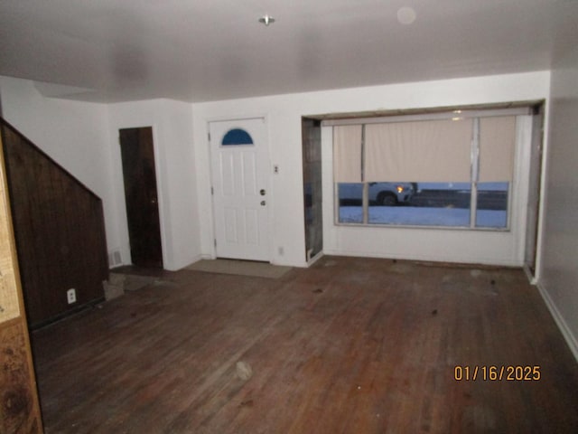 entrance foyer with dark wood-type flooring