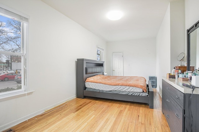 bedroom featuring light hardwood / wood-style flooring