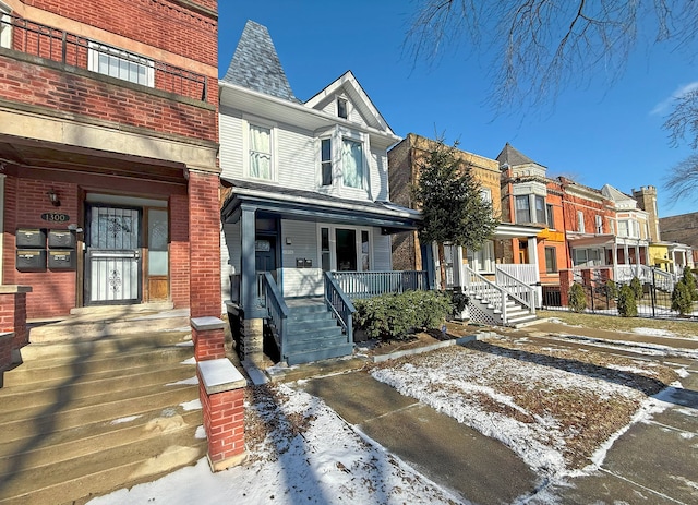 multi unit property with covered porch