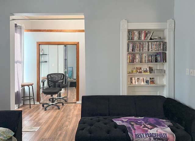 interior space featuring wood-type flooring