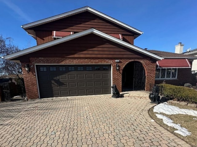 view of front of home featuring a garage