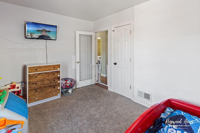 bedroom with carpet floors