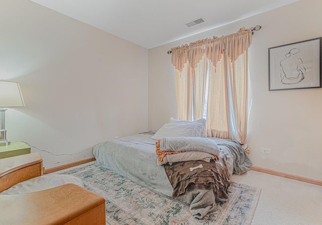 view of carpeted bedroom