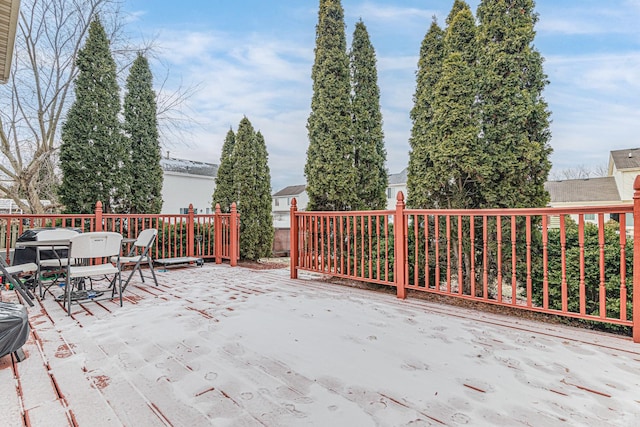 view of wooden terrace