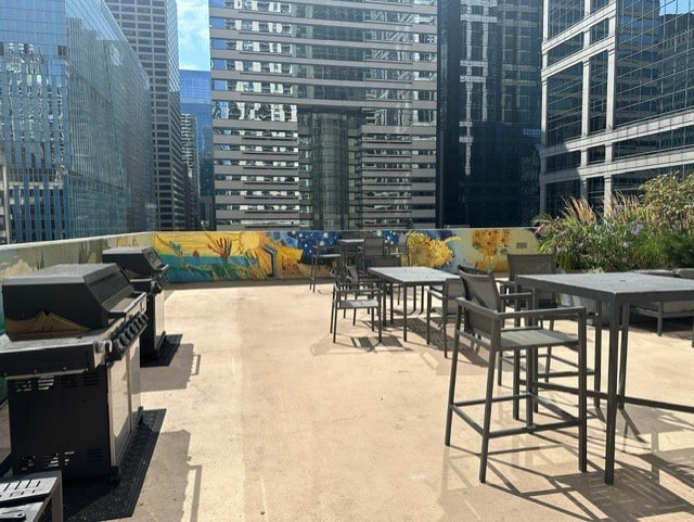 view of patio with grilling area