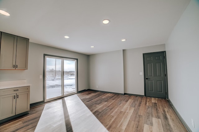 interior space featuring light hardwood / wood-style flooring