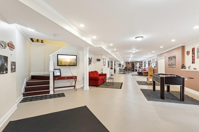lobby with stairs