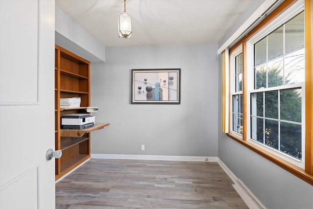 empty room featuring wood-type flooring