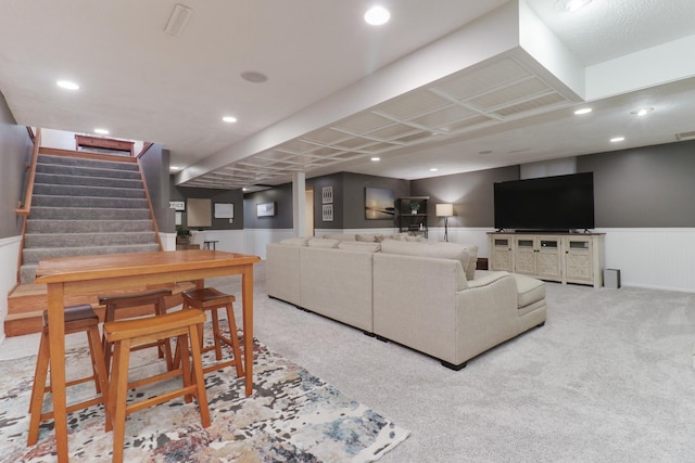 view of carpeted living room