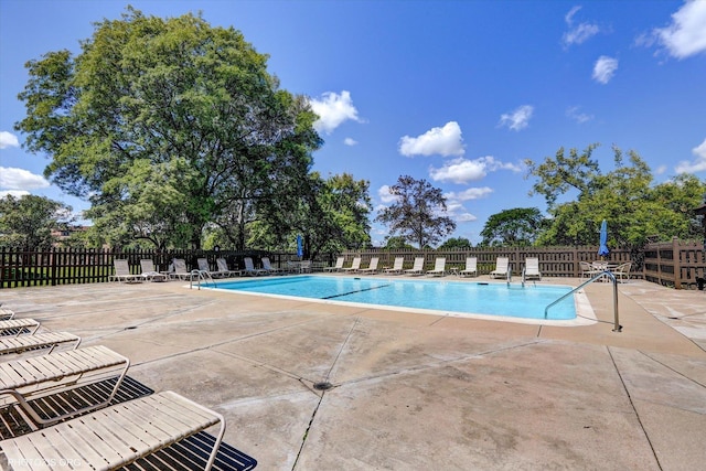 view of pool with a patio