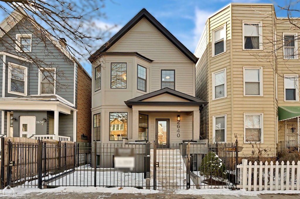 view of front of home with a porch