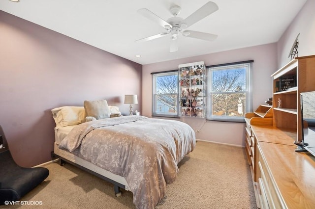 276 Stanton Dr, Buffalo Grove, IL 60089 - bedroom featuring light carpet and a ceiling fan