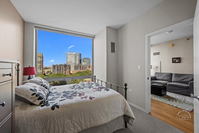 view of carpeted bedroom