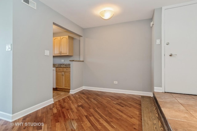 interior space featuring light hardwood / wood-style floors