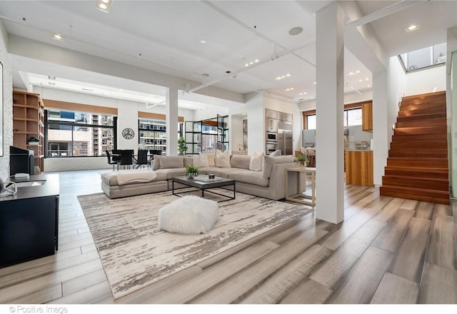 living room featuring hardwood / wood-style floors