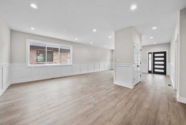 empty room featuring light hardwood / wood-style floors