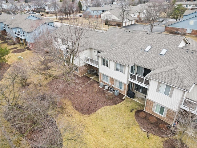 aerial view with a residential view