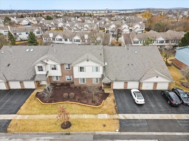 bird's eye view with a residential view