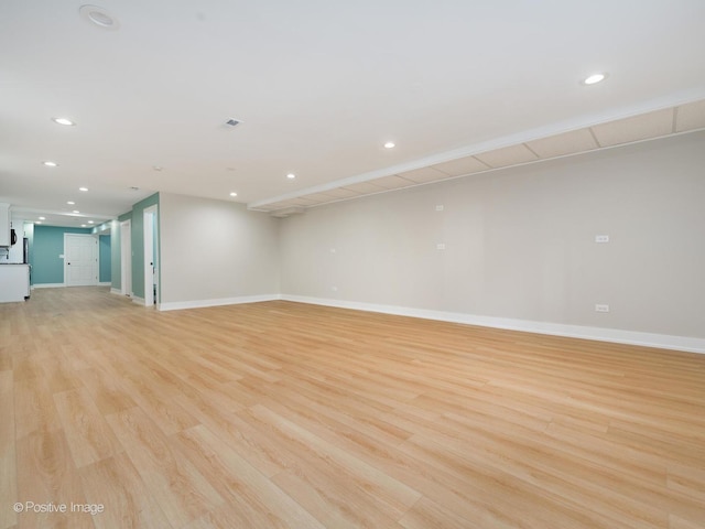 interior space featuring light hardwood / wood-style flooring