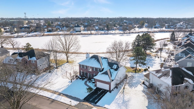 view of snowy aerial view