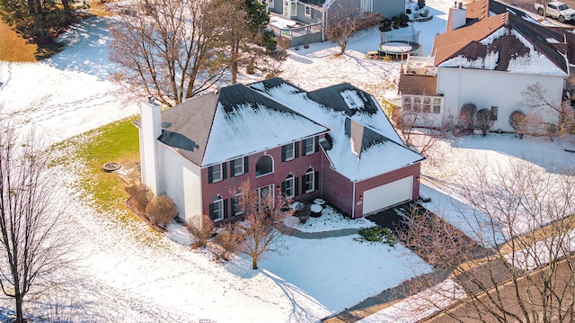 view of snowy aerial view