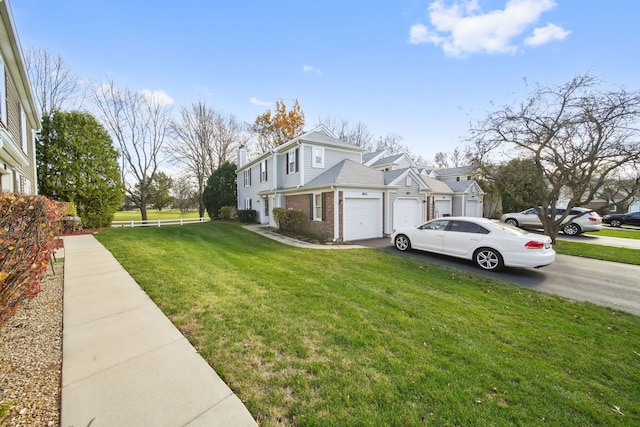 view of property exterior with a lawn