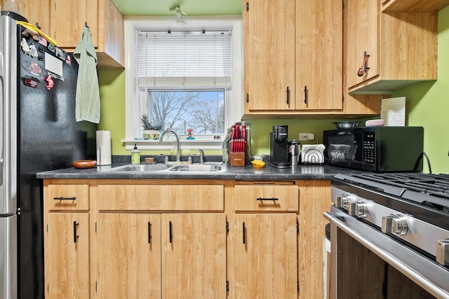 kitchen with sink and stainless steel appliances