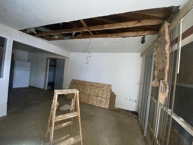 view of basement