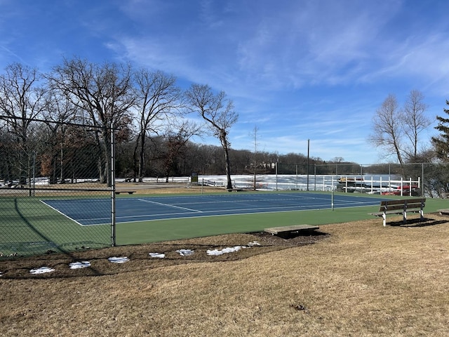 view of tennis court