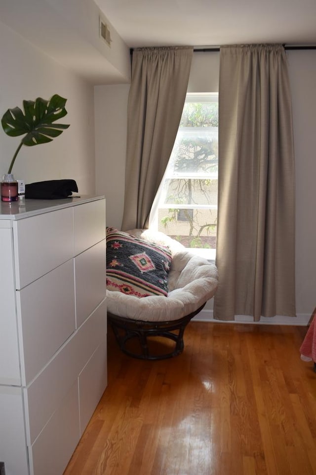 bedroom featuring light hardwood / wood-style floors