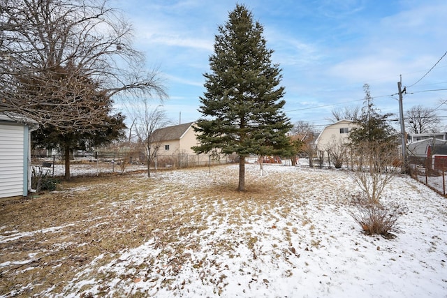 view of snowy yard