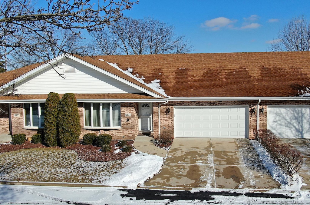 view of front facade with a garage