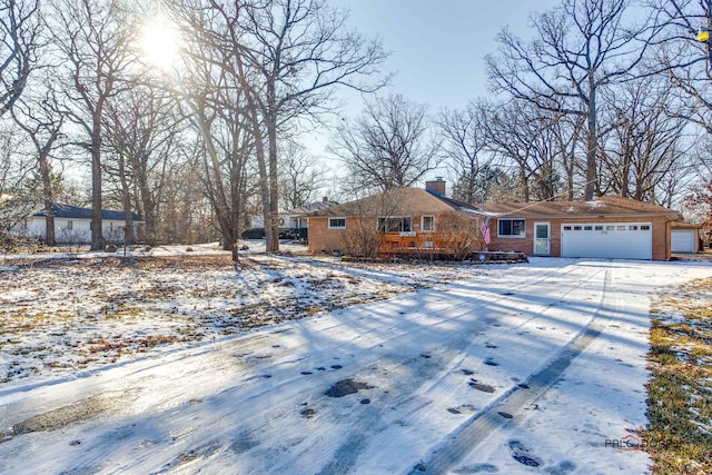 view of snow covered property