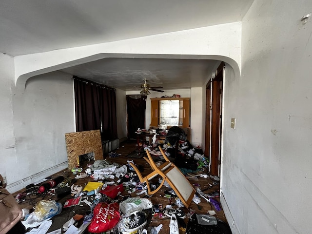 miscellaneous room with ceiling fan