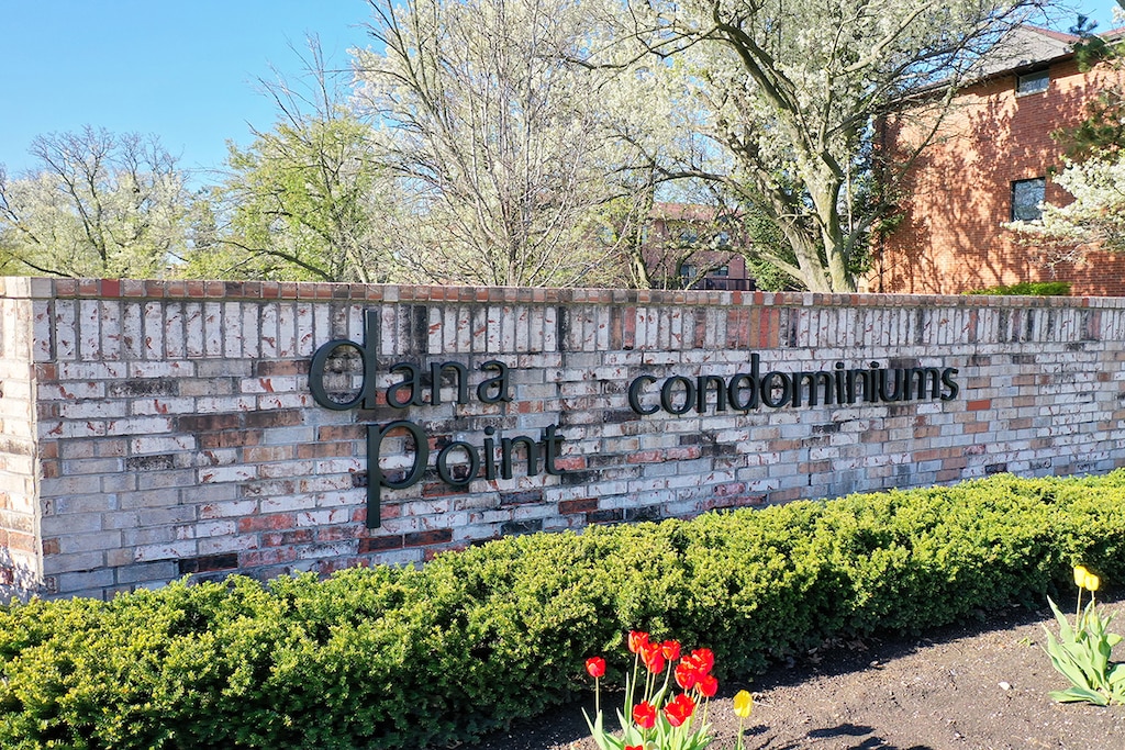 view of community sign