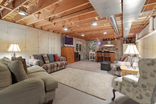 view of carpeted living room