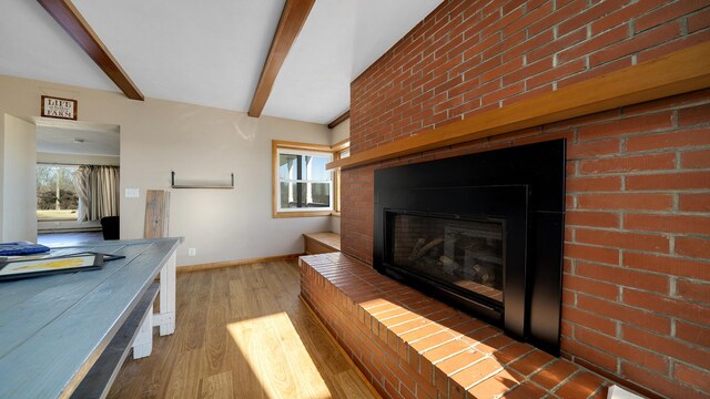 empty room featuring light wood-type flooring, ceiling fan, a healthy amount of sunlight, and baseboard heating