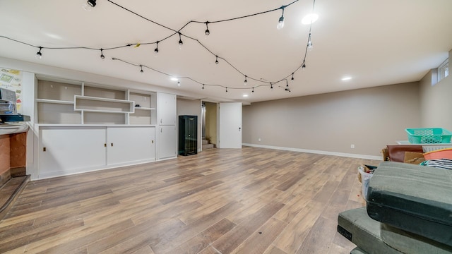 living room featuring light hardwood / wood-style floors