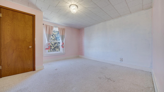 view of carpeted spare room