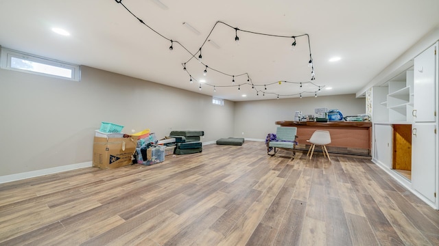 interior space with light wood-type flooring