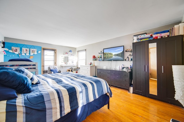 bedroom featuring hardwood / wood-style flooring