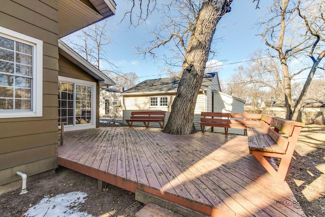 view of wooden terrace