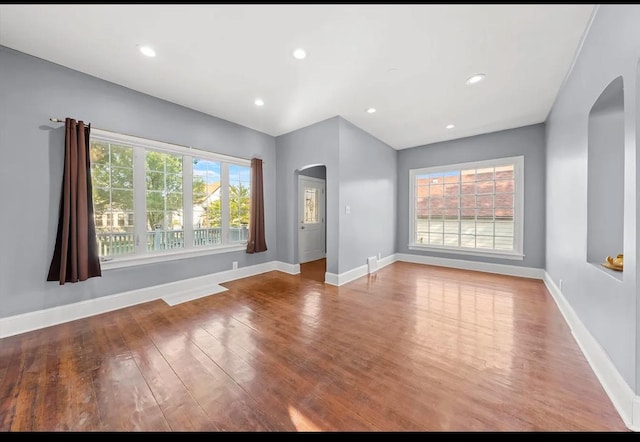 interior space featuring wood-type flooring