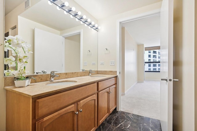 bathroom with vanity