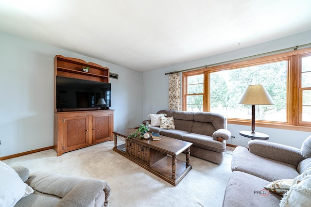 view of carpeted living room